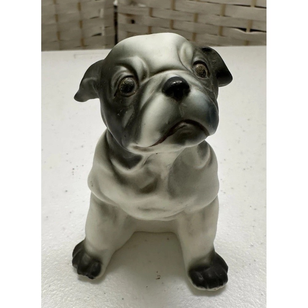 Vintage Brinns Bone English Bulldog China Porcelain Figurine 4"Tall.